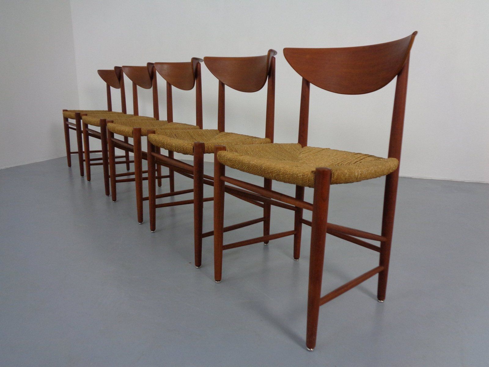 Modell 316 Dining Chairs By Peter Hvidt & Orla Mølgaard Nielsen For Søborg Furniture, Denmark, 1950s, Set Of 5 photo furniture