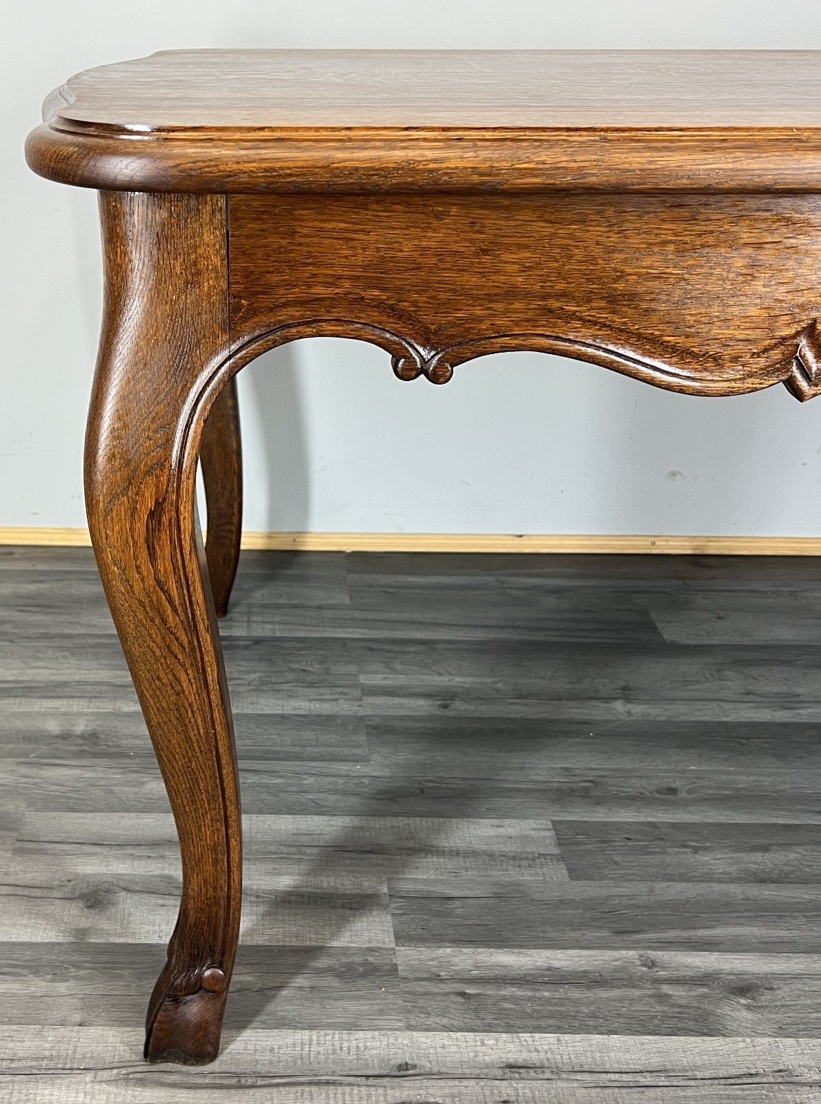 Dining Table Vintage French Carved Oak Solid Dining Table Lot 4753 photo 599.0