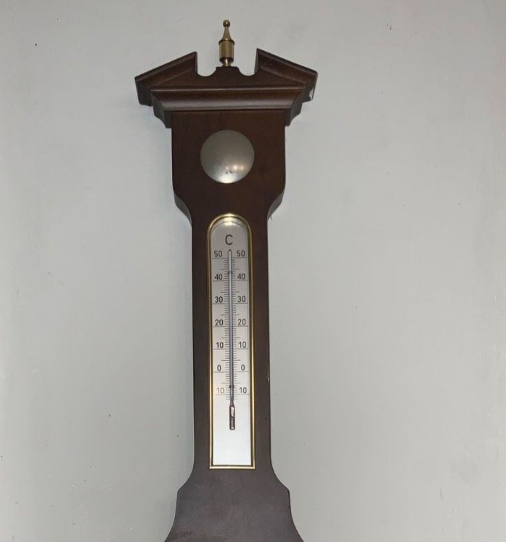Vintage Banjo Barometer, Thermometer, Hygrometer, Weather Station photo furniture