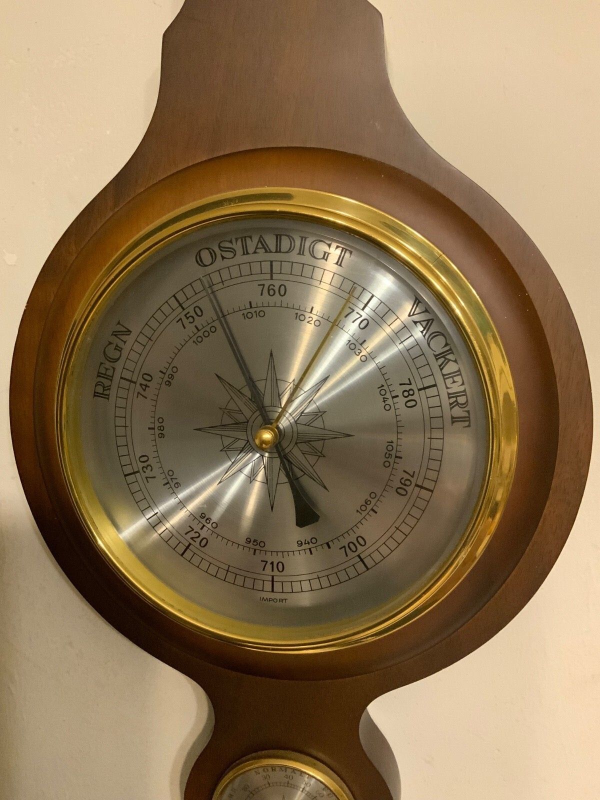 Vintage Banjo Barometer, Thermometer, Hygrometer, Weather Station photo Home Decor