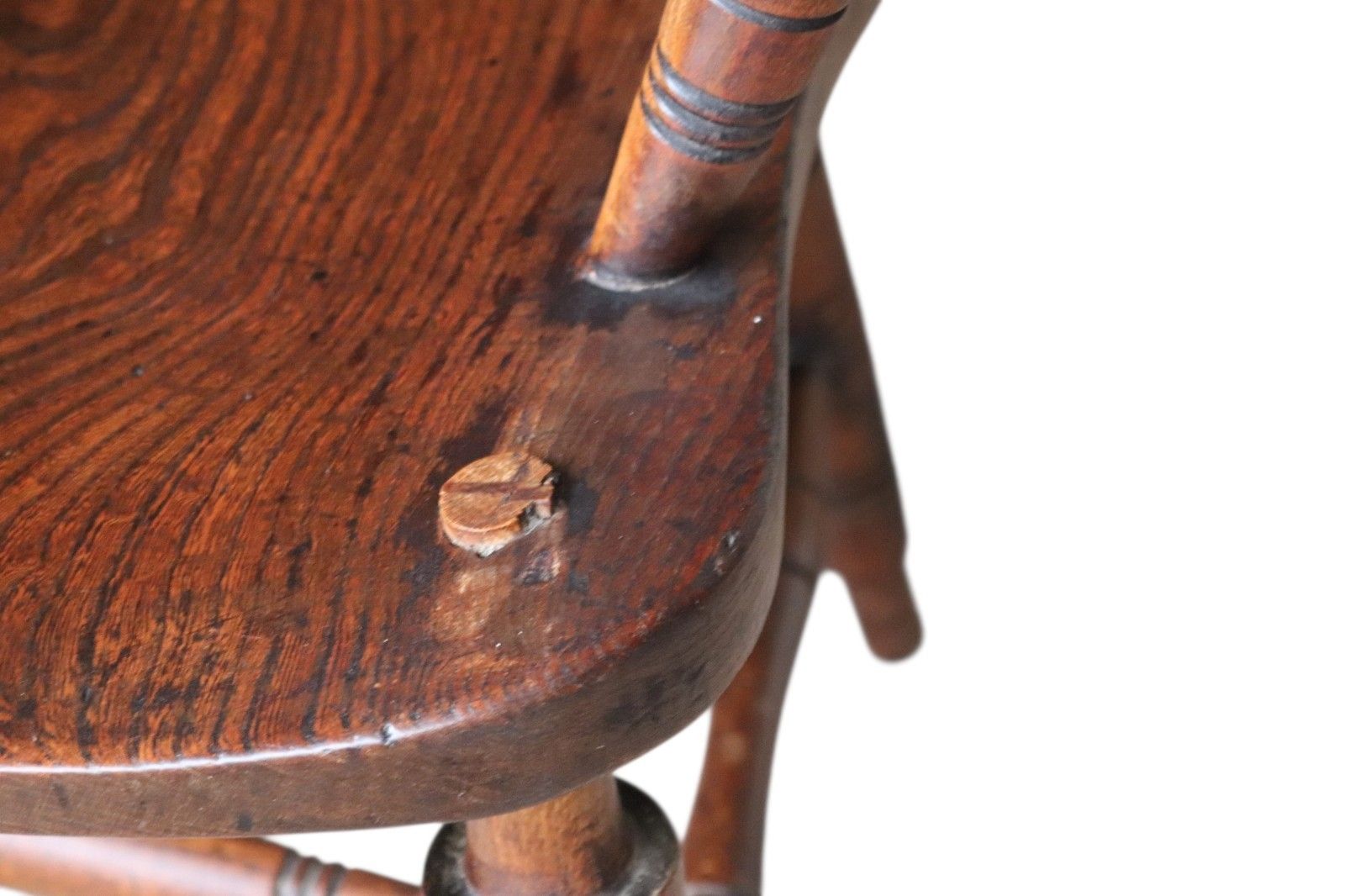 Victorian Smoker’s Bow Chair C.1880 Elm & Beech Captains Chair photo Furniture