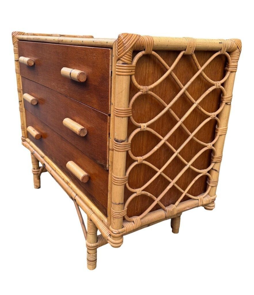 photo buy An Italian 1970s Bamboo And Beech Wood Chest Of Drawers