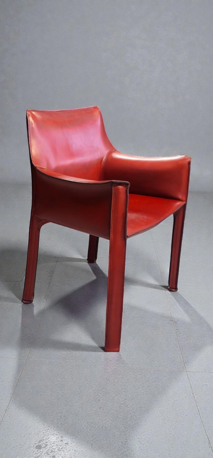 12224.0 Cab 413 Set Of Six Armchairs In Multicolor Leather By Mario Bellini For Cassina photo
