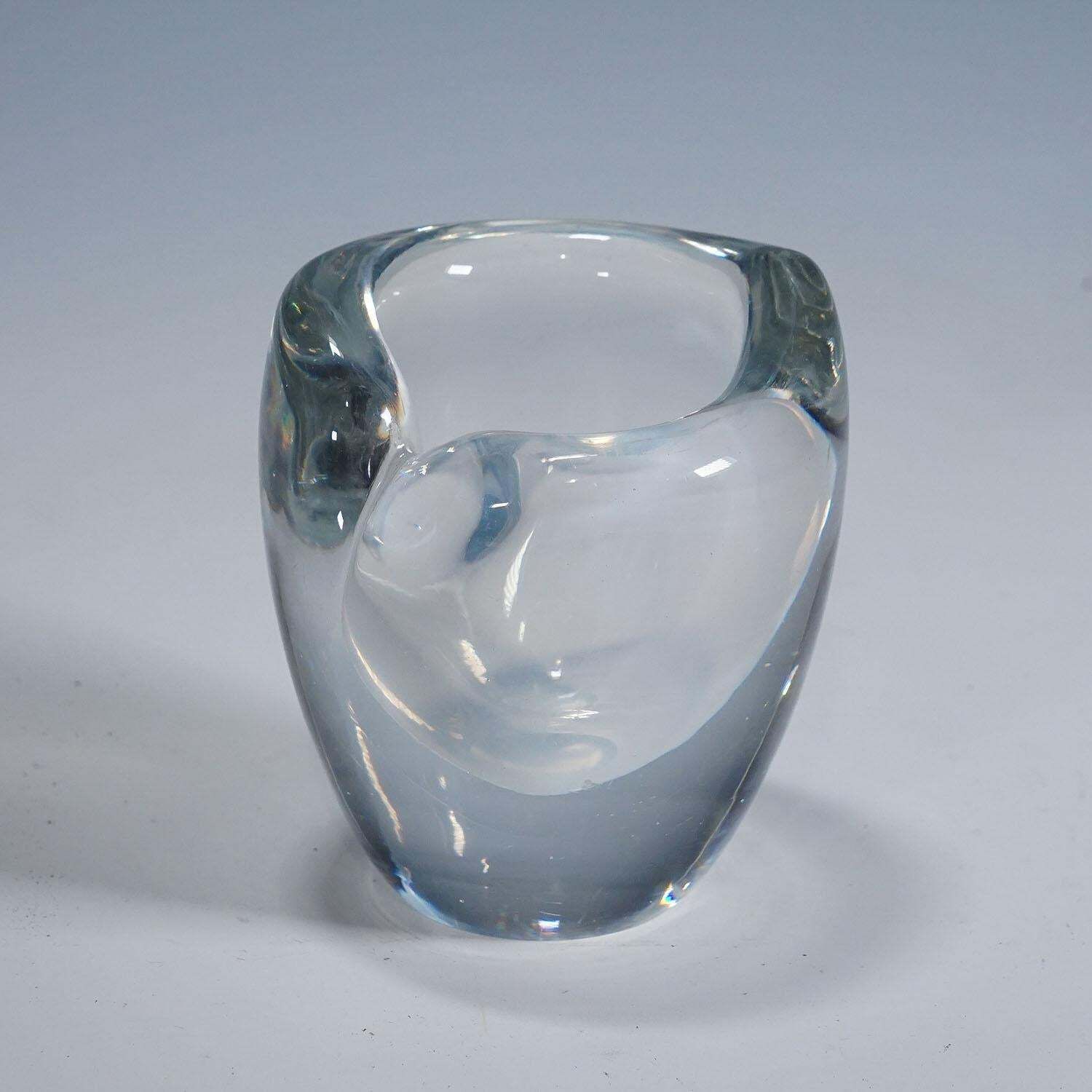 Rare Art Glass Vase By Tapio Wirkkala For Iittala 1950s photo for sale