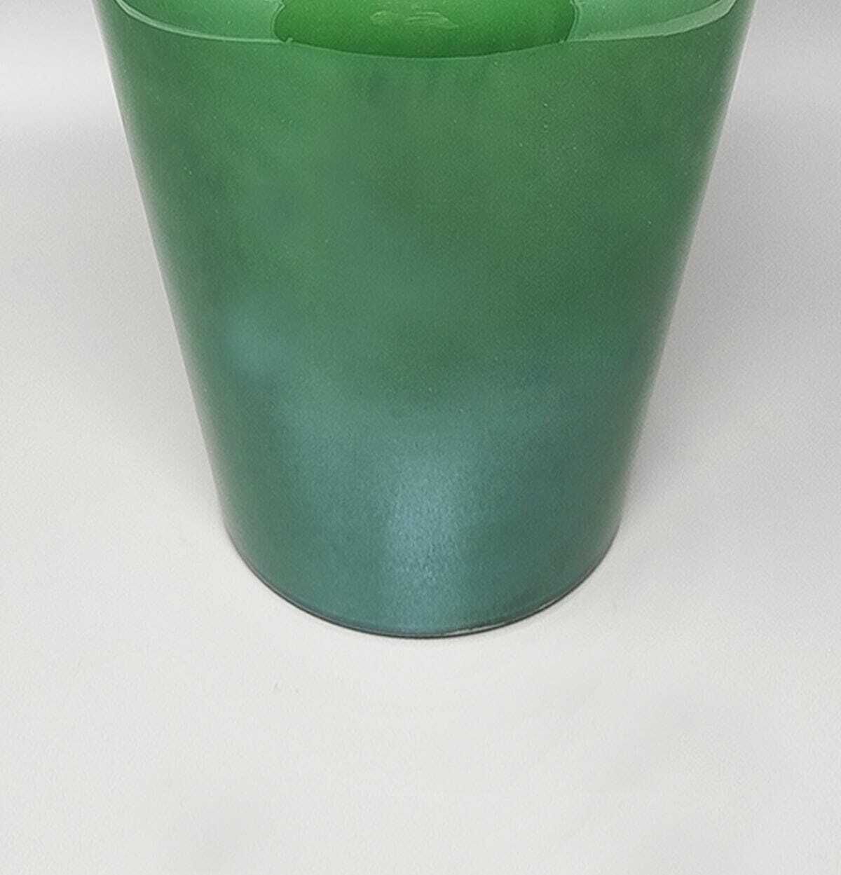 1970s Luxury Handcrafted Green Vase In Murano Glass By Maestro Del Vetro. Made In Italy. photo 462.0