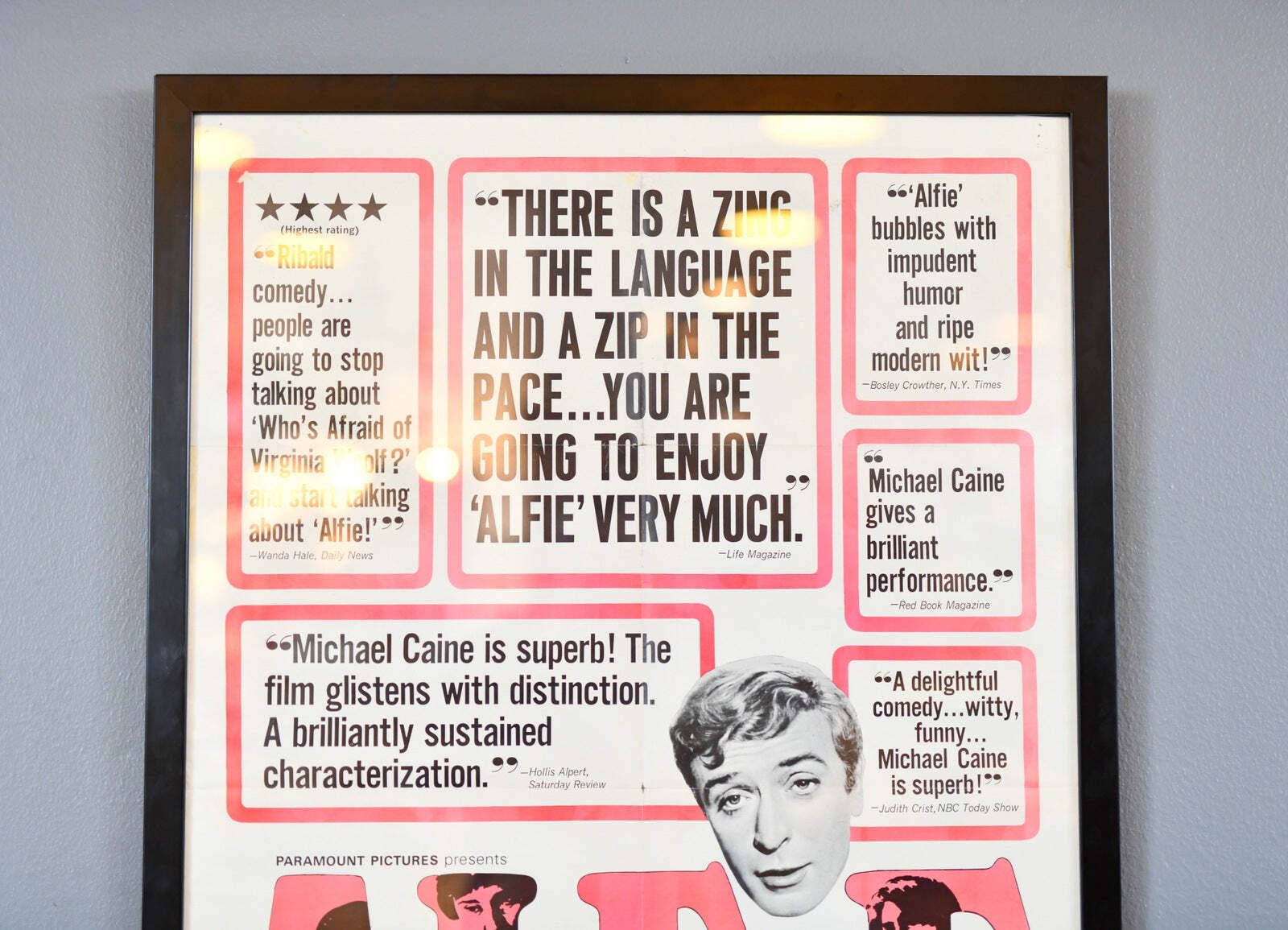 Original Framed Us Film Poster 'Alfie' Circa 1960's photo buy