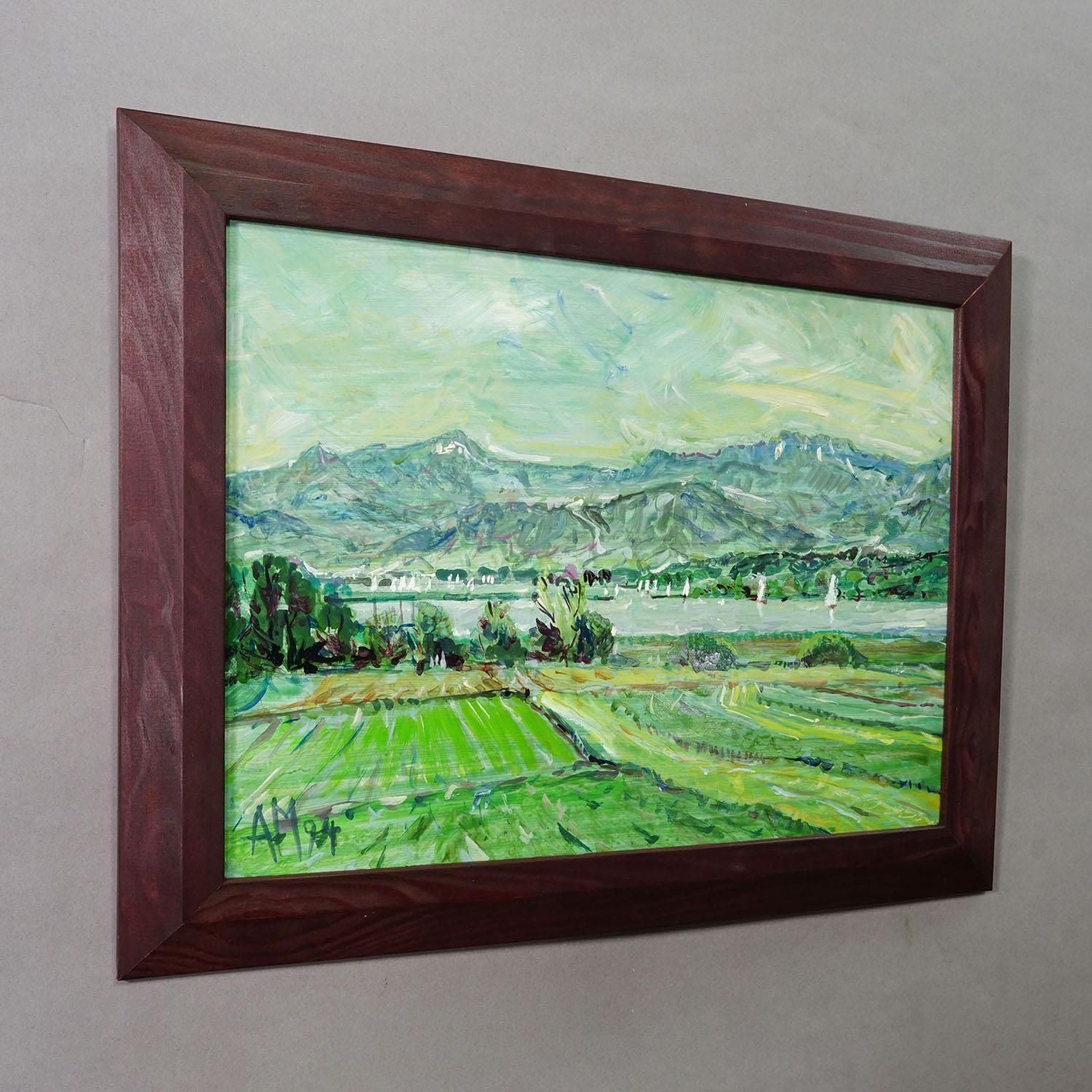 Alexander Michael   Oil Painting Chiemsee Near Hochstaedt, 1994 photo furniture