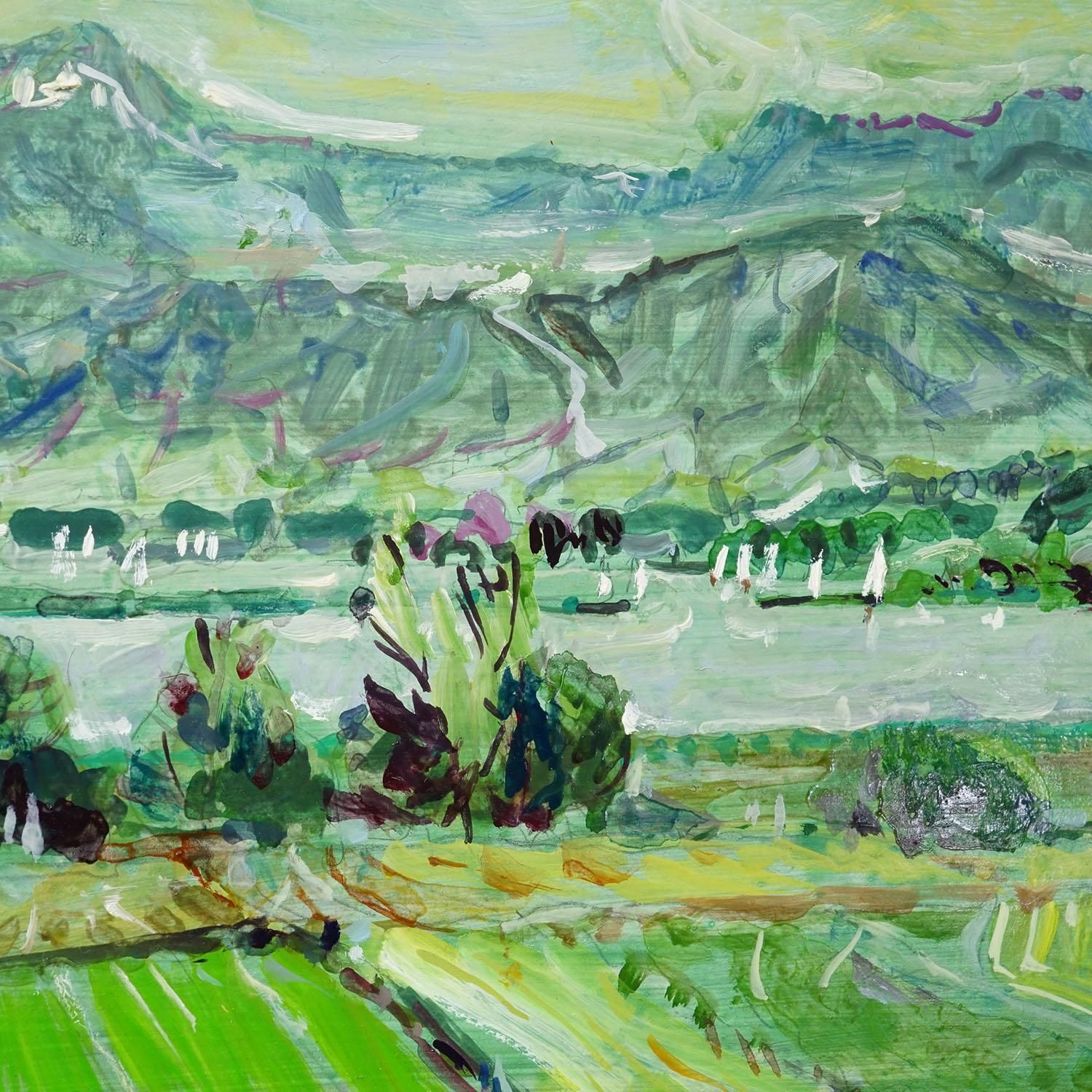 Alexander Michael   Oil Painting Chiemsee Near Hochstaedt, 1994 photo Art