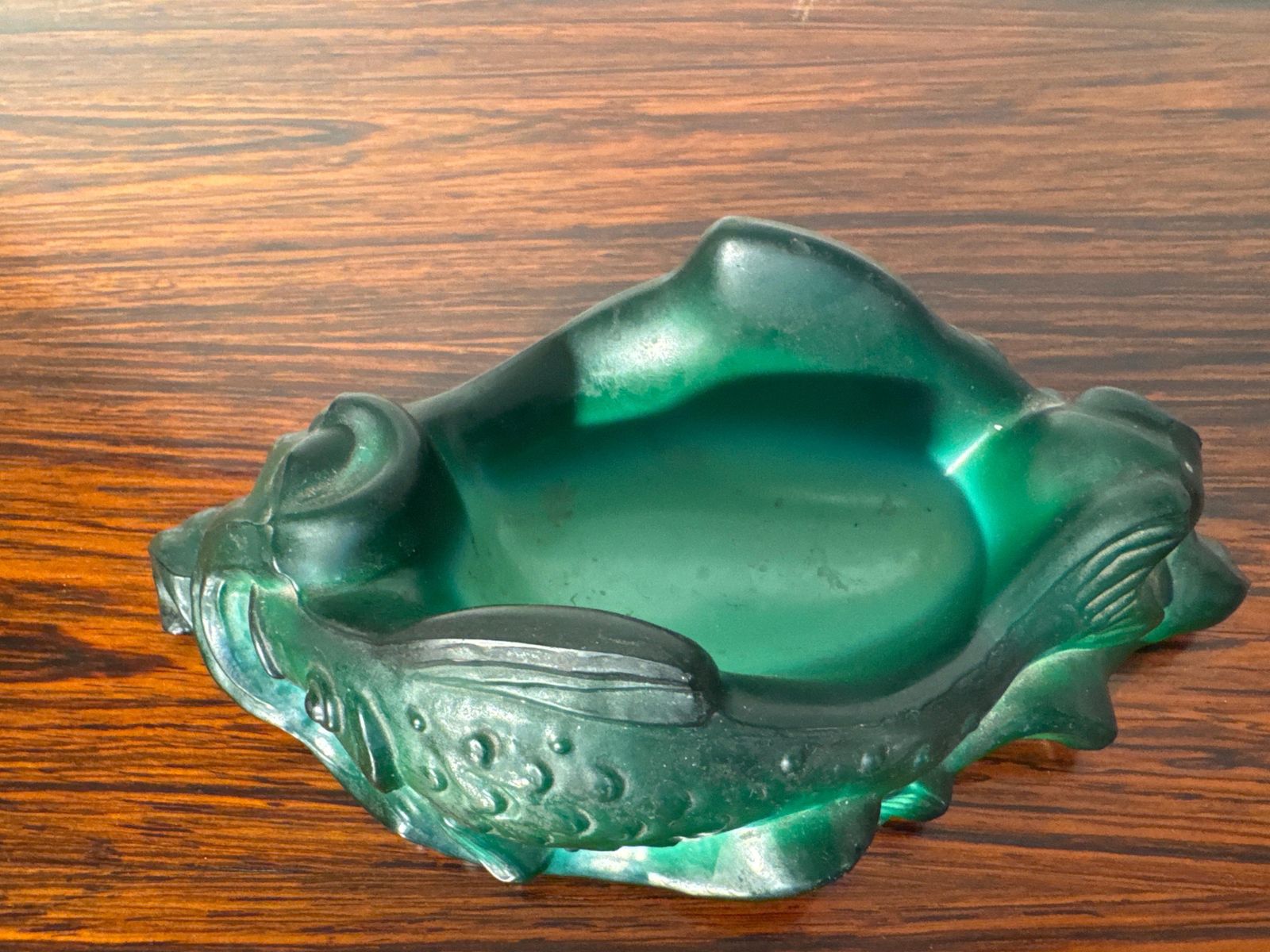 Animal Art Glass Object Malachite Fish Designed By H. Hoffmann And C. Schlevogt. photo 880.0