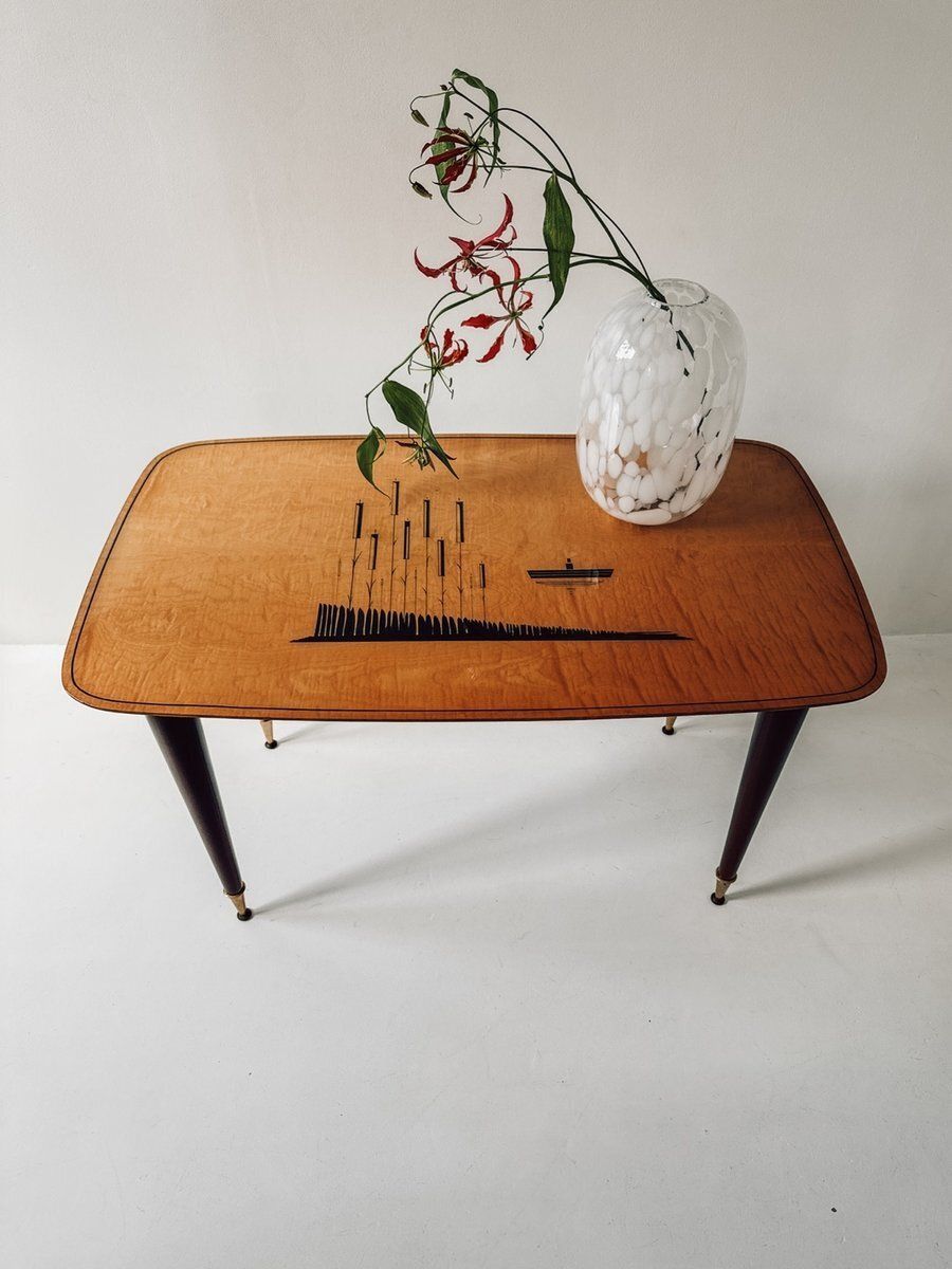 Mid Century Coffee Table With Wooden Top, 1960s photo vinterior