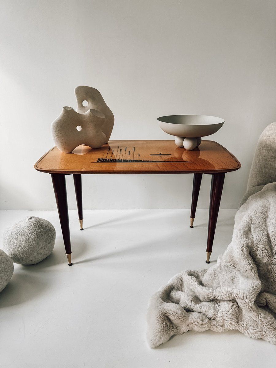 photo for sale Mid Century Coffee Table With Wooden Top, 1960s