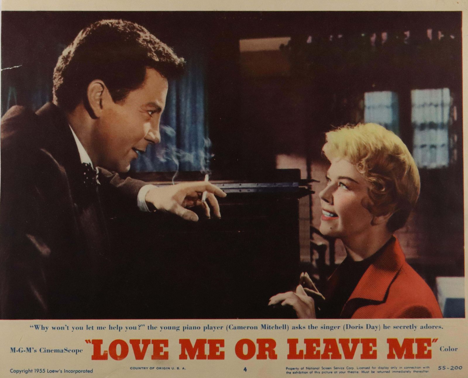 Unknown "Love Me Or Leave Me", Lobby Card, USA 1955 1955