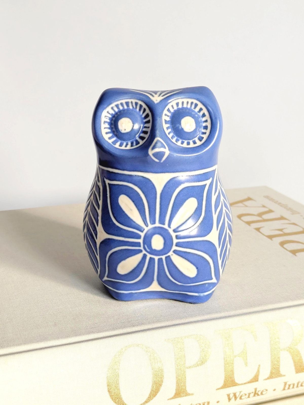 Midcentury Chilean Ceramic Owl Figurine By Pablo Zabal, 1970s photo for sale