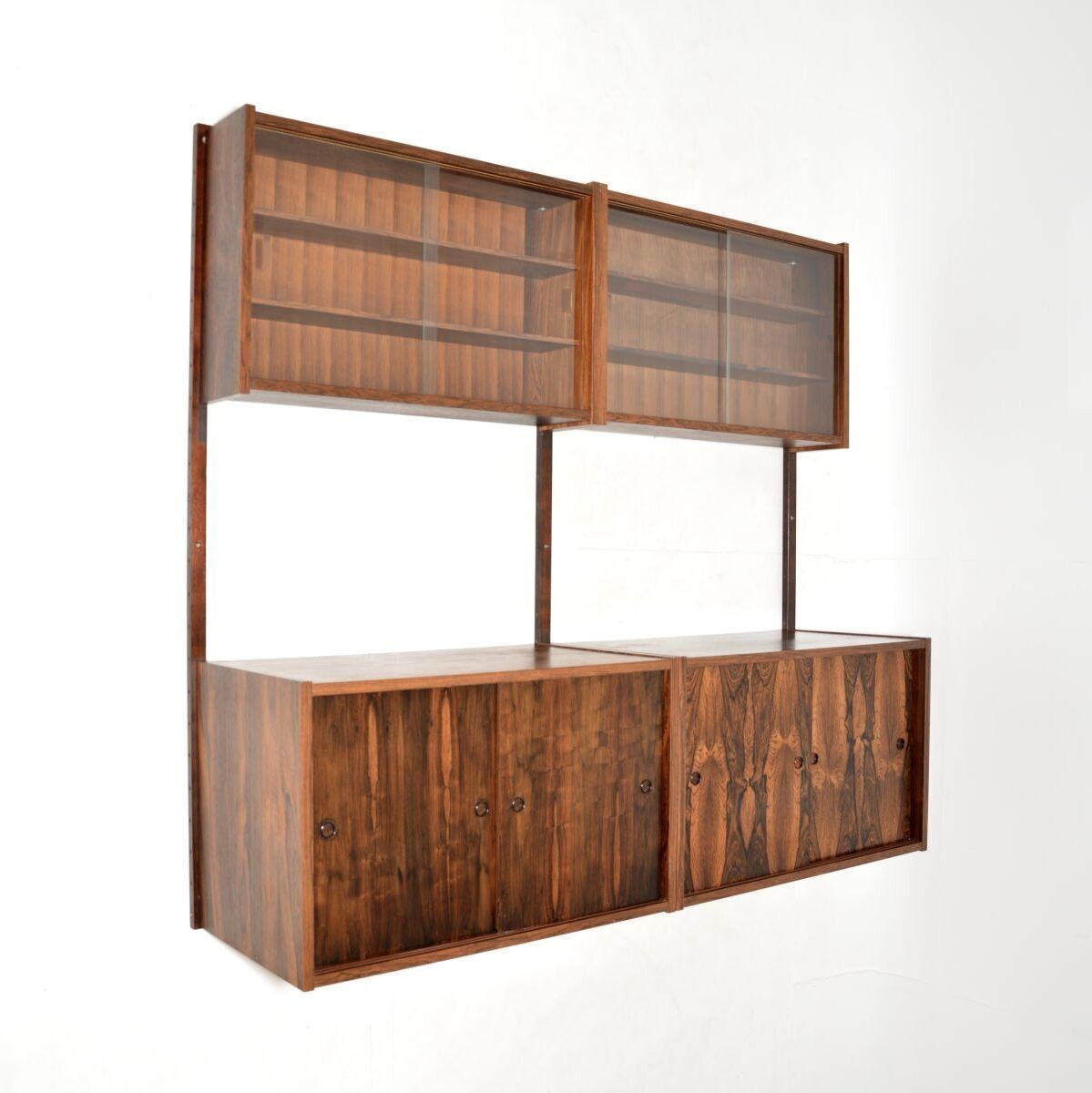 Danish Vintage Rosewood Wall Mounting Cabinet By Preben Sorensen
