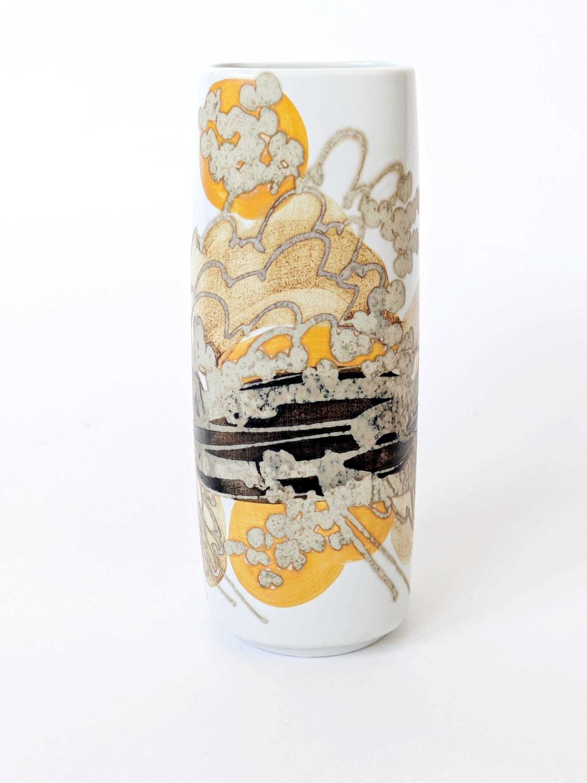 1960s Royal Copenhagen Faience Siena Vase By Ellen Malmer, Midcentury Abstract Design photo Home Decor