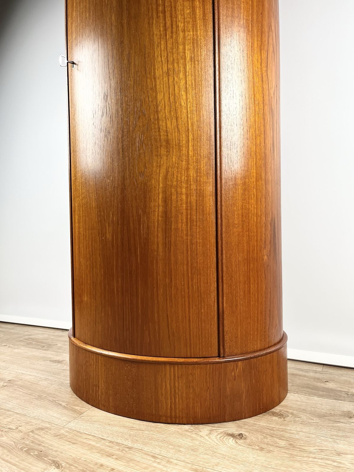 Home Decor Johannes Sorth For Bornholm Møbelfabrik Teak Pedestal Cabinet, Danish 1960s photo