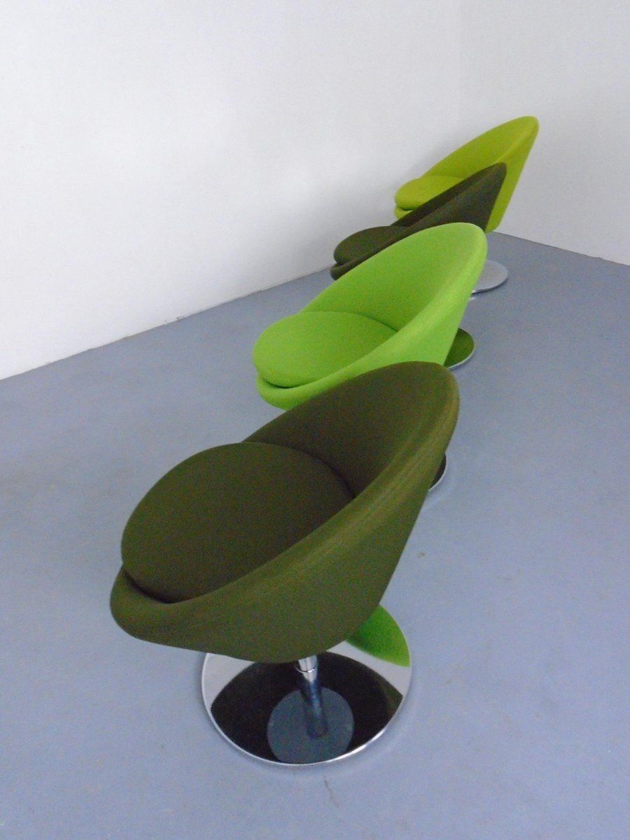 1952.0 Allermuir Conic Swivel Club Chairs & Table, Uk, 2015, Set Of 5 photo