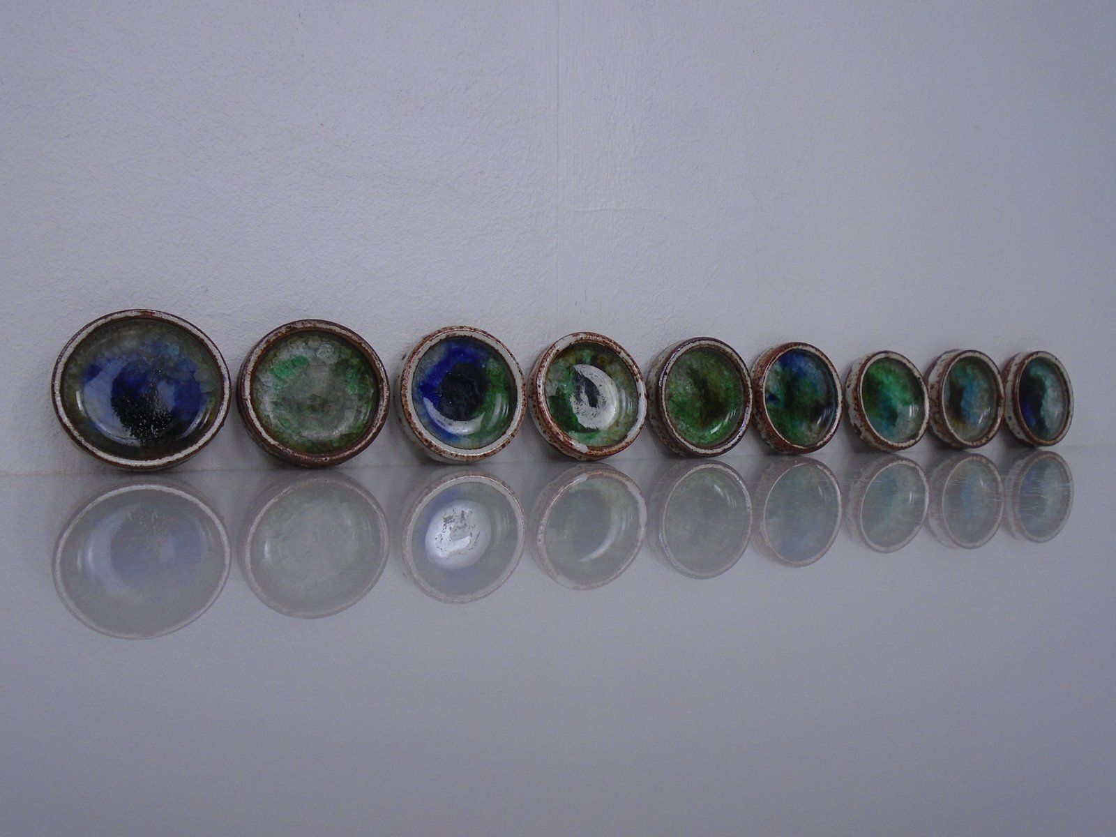 Danish Studio Ceramic Bowls By Jim & Henny Waldorff For Svaneke, 1960s, Set Of 9 photo furniture