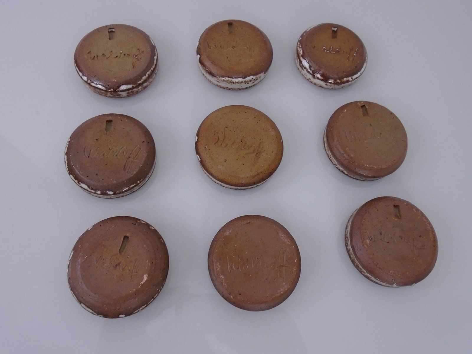 Danish Studio Ceramic Bowls By Jim & Henny Waldorff For Svaneke, 1960s, Set Of 9 photo vintage