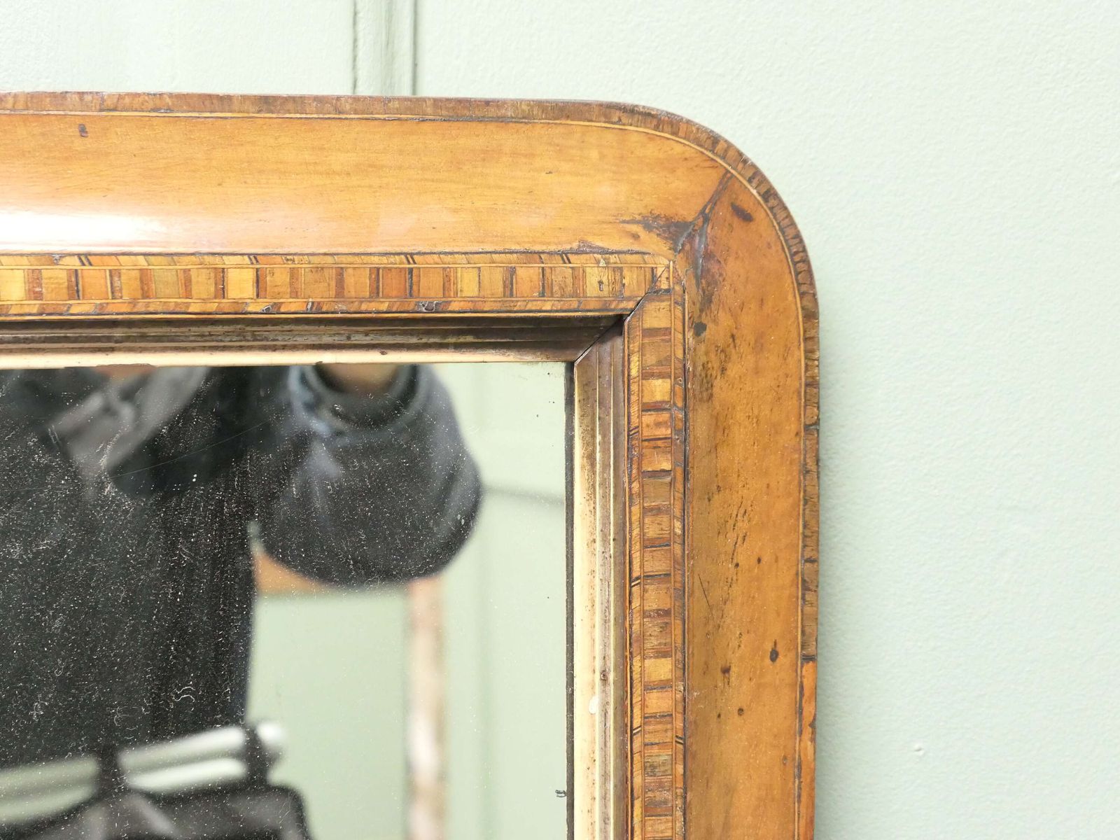 Victorian Inlaid Walnut Overmantel Mirror photo Home Decor