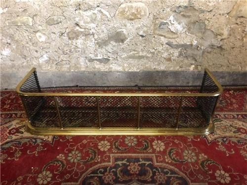 Victorian Brass Fire Fender. 0389 photo furniture