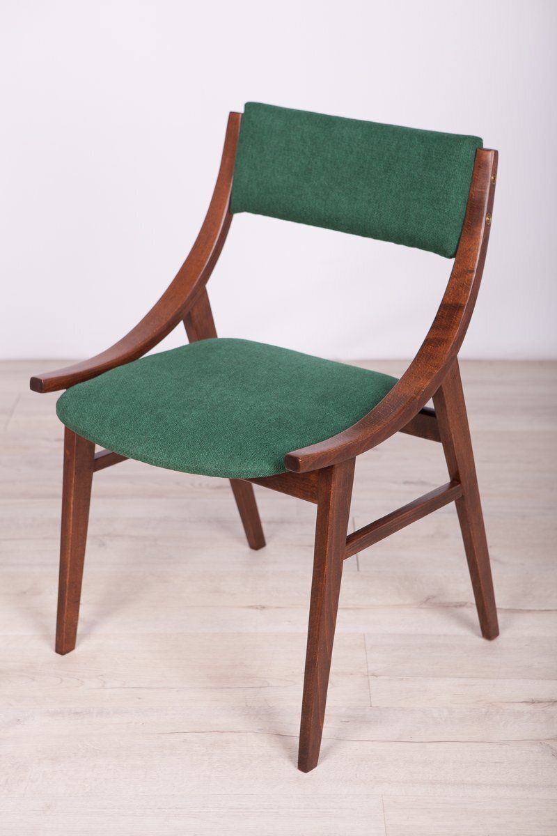 Polish Ski Jumper Dining Chairs From Zamojska Furniture Factory, 1970s, Set Of 4 photo vintage