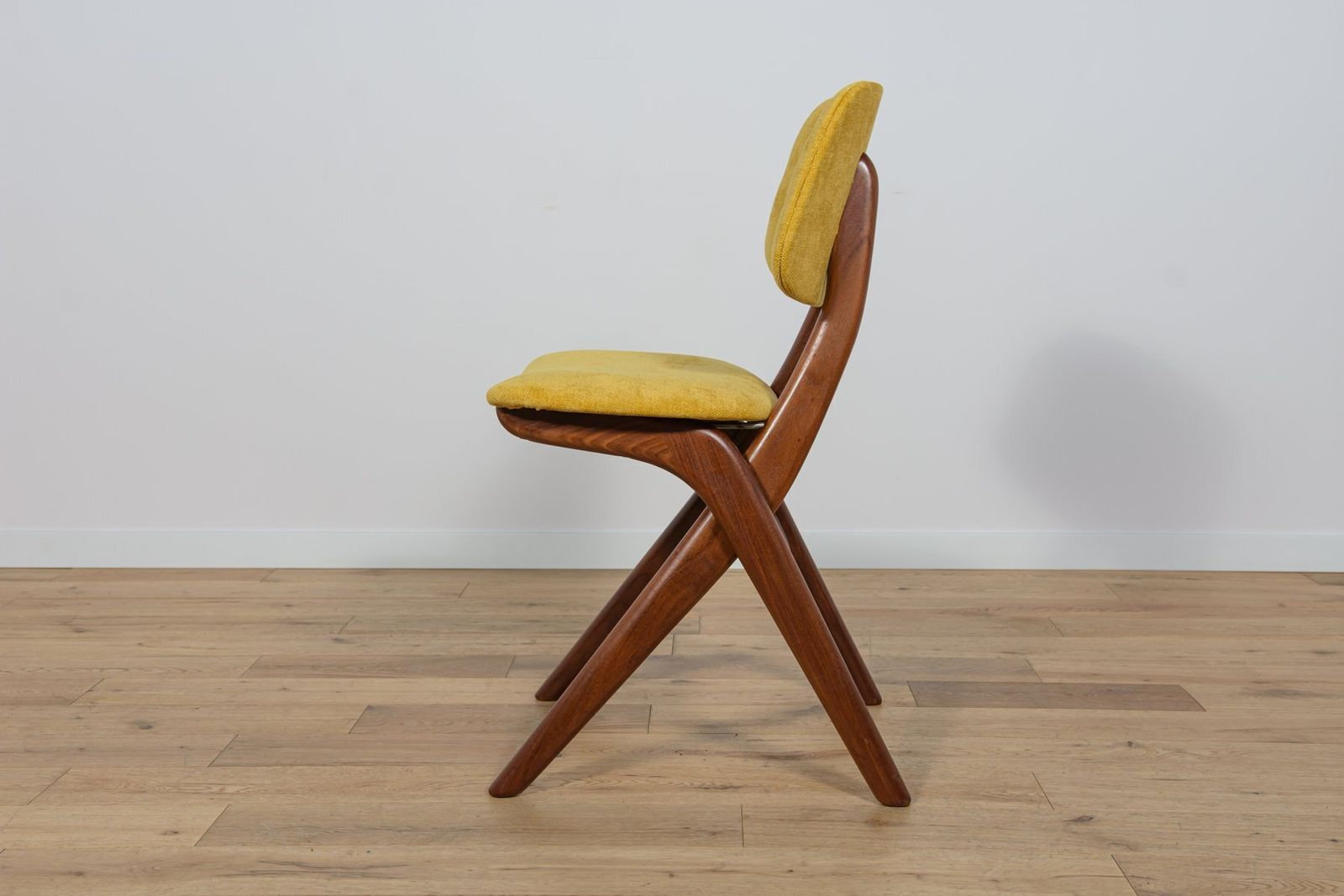 2771.0 Mid Century Teak Dining Chairs Scissor By Louis Van Teefelen For Wébé, Netherlands, 1950s, Set Of 4 photo