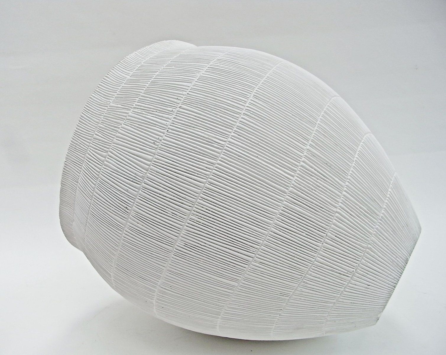 Amorphous Flower Pot Made Of White Fiberglass By Gunter Lambert, 2000s photo vintage