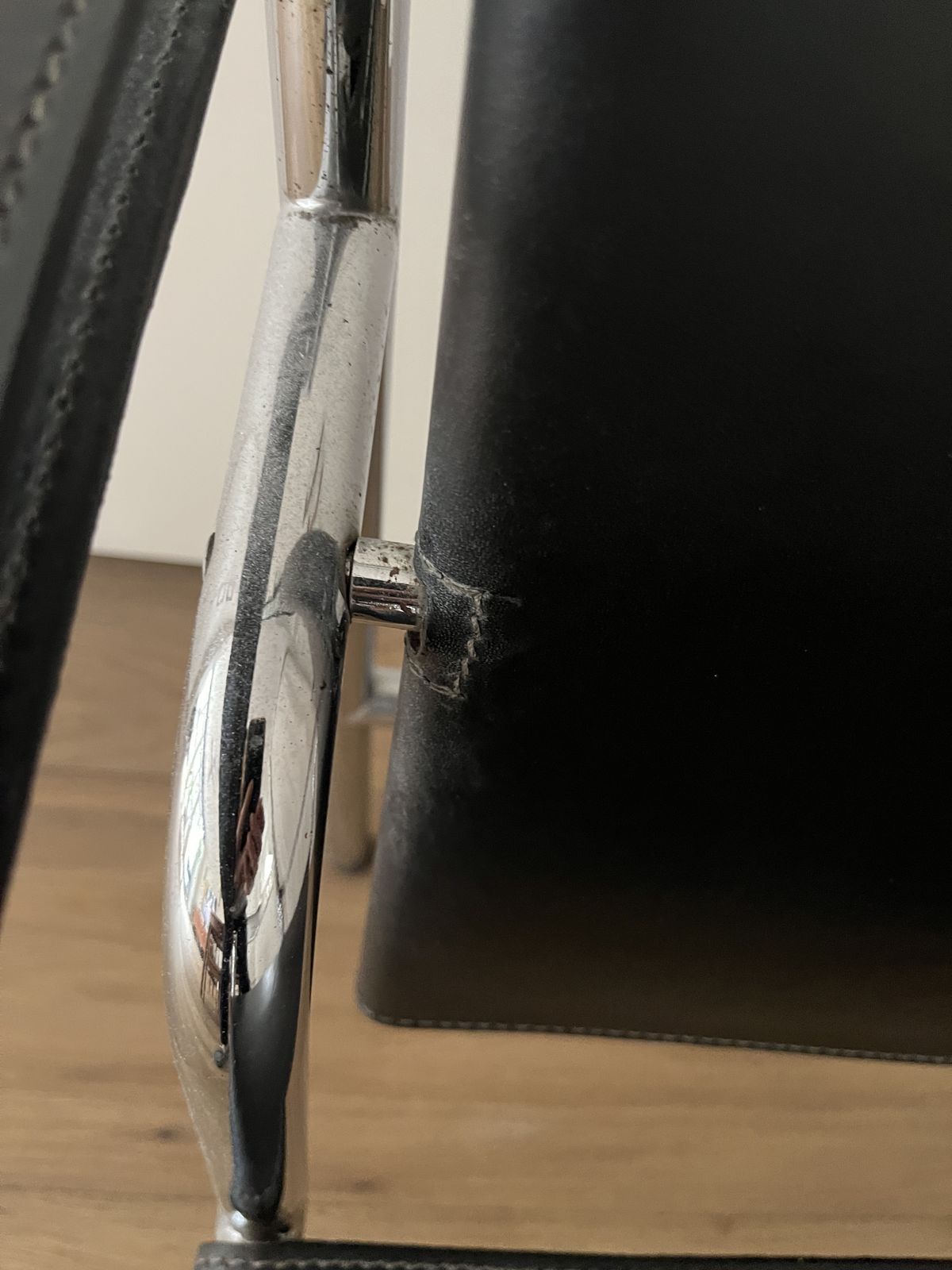 Le Corbusier Vintage 1970s Black Leather Armchair Model  Lc1 For Cassina. photo buy