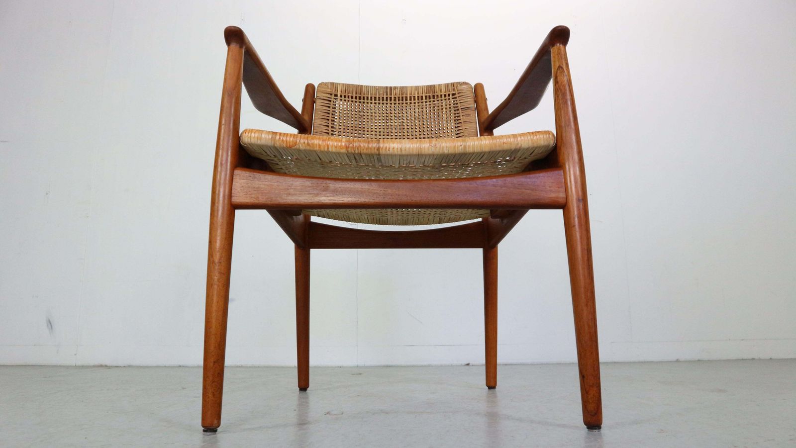 Arne Vodder Teak/Rattan Chair "Model 51" For Sibast Furniture, 1950 Denmark photo Furniture