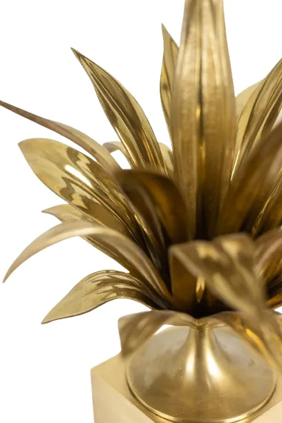 Maison Charles, “Agave” Lamp In Gilded Bronze And Patinated Brass. 1970s photo vinterior