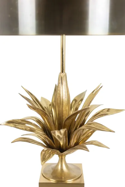 Maison Charles, “Agave” Lamp In Gilded Bronze And Patinated Brass. 1970s photo buy