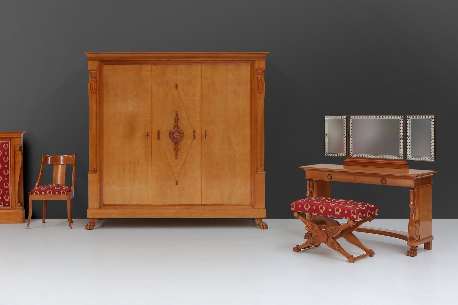 Napoleon Style Bedroom Set By De Coene, 1950s, Set Of 4 photo furniture