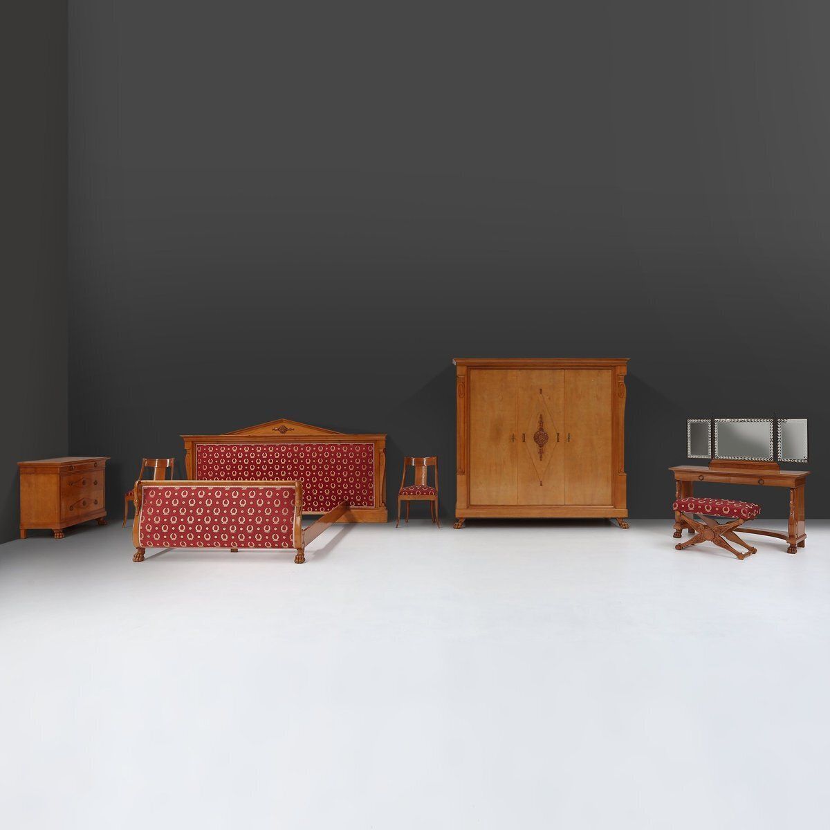 Napoleon Style Bedroom Set By De Coene, 1950s, Set Of 4 photo for sale