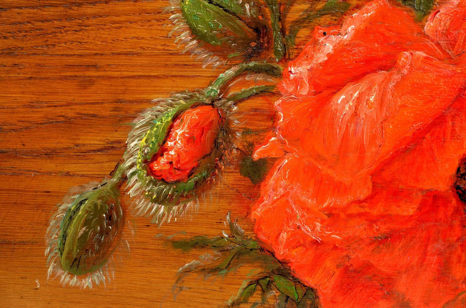Igor Maikov Poppies. 2015. Wood/Oak, Oil. 32x25x3 Cm 2015 photo furniture