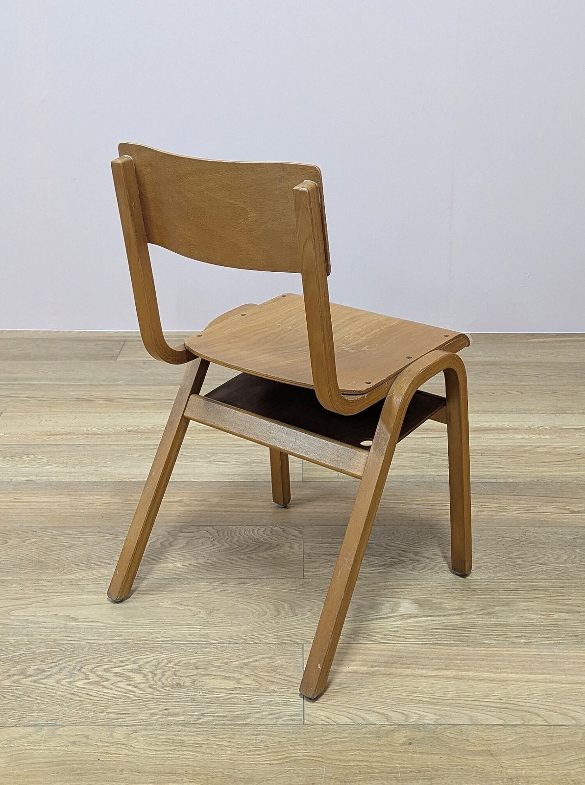 photo buy Set Of Four 1970s Plywood Adult Size Church Stacking Chairs – Set #1