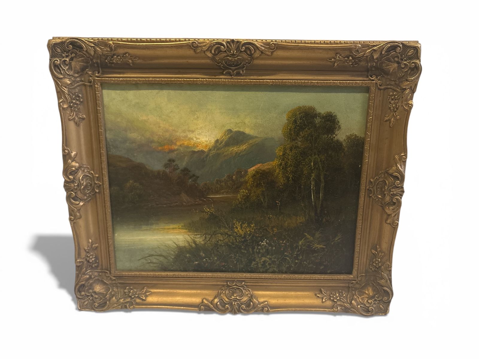 Oil On Canvas Mountainous Scene By Frank Hider (1861 1933)