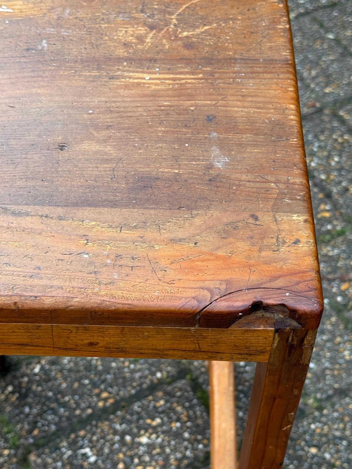 Vintage Pine Utility Stool Or Stand With Rustic Vernacular Workshop Character, Kitchen Or Craft Stool photo vintage