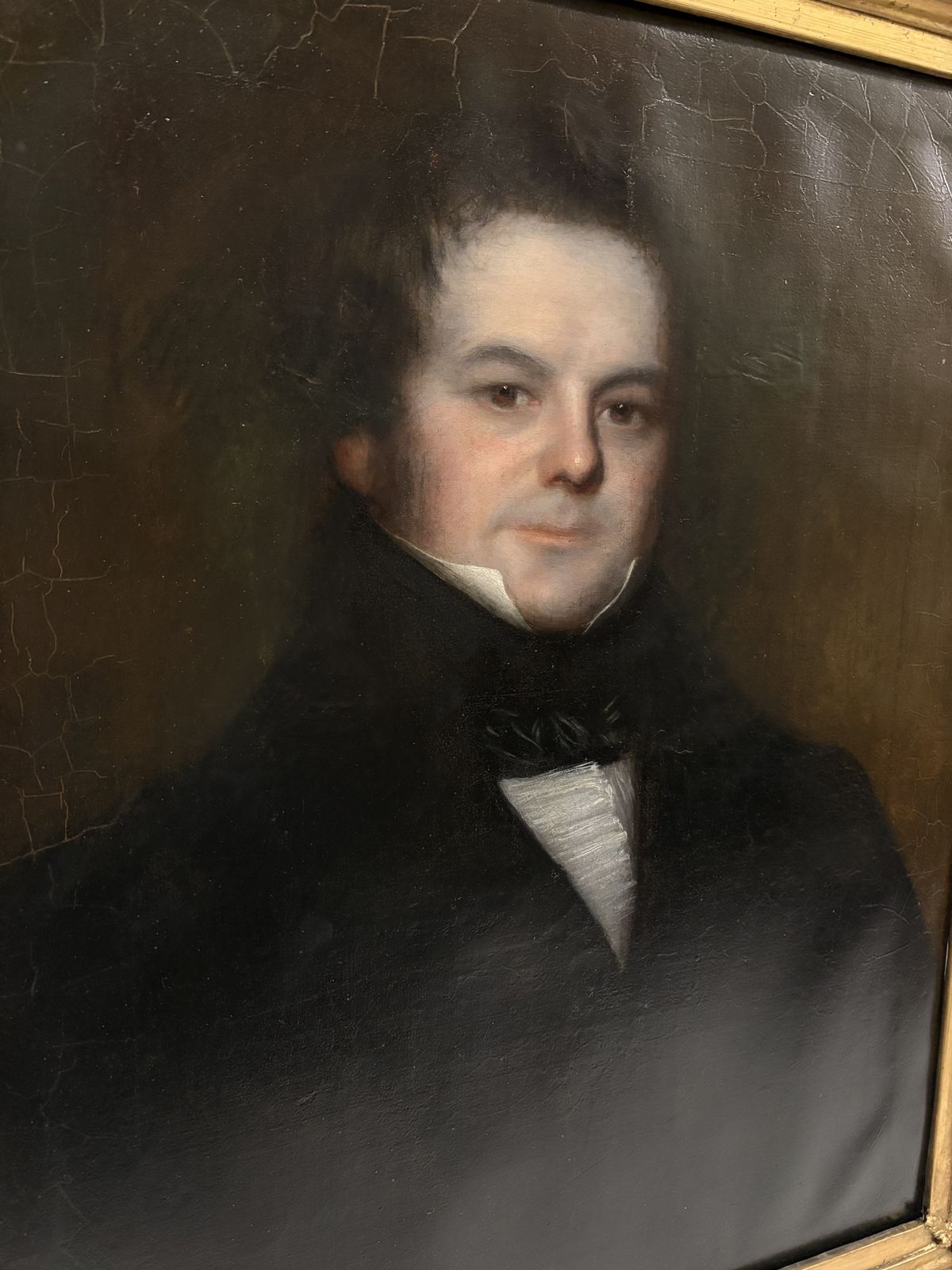 Portrait Of A Gentleman On Canvas, Back Inscribed Waterhouse 1837 photo vinterior
