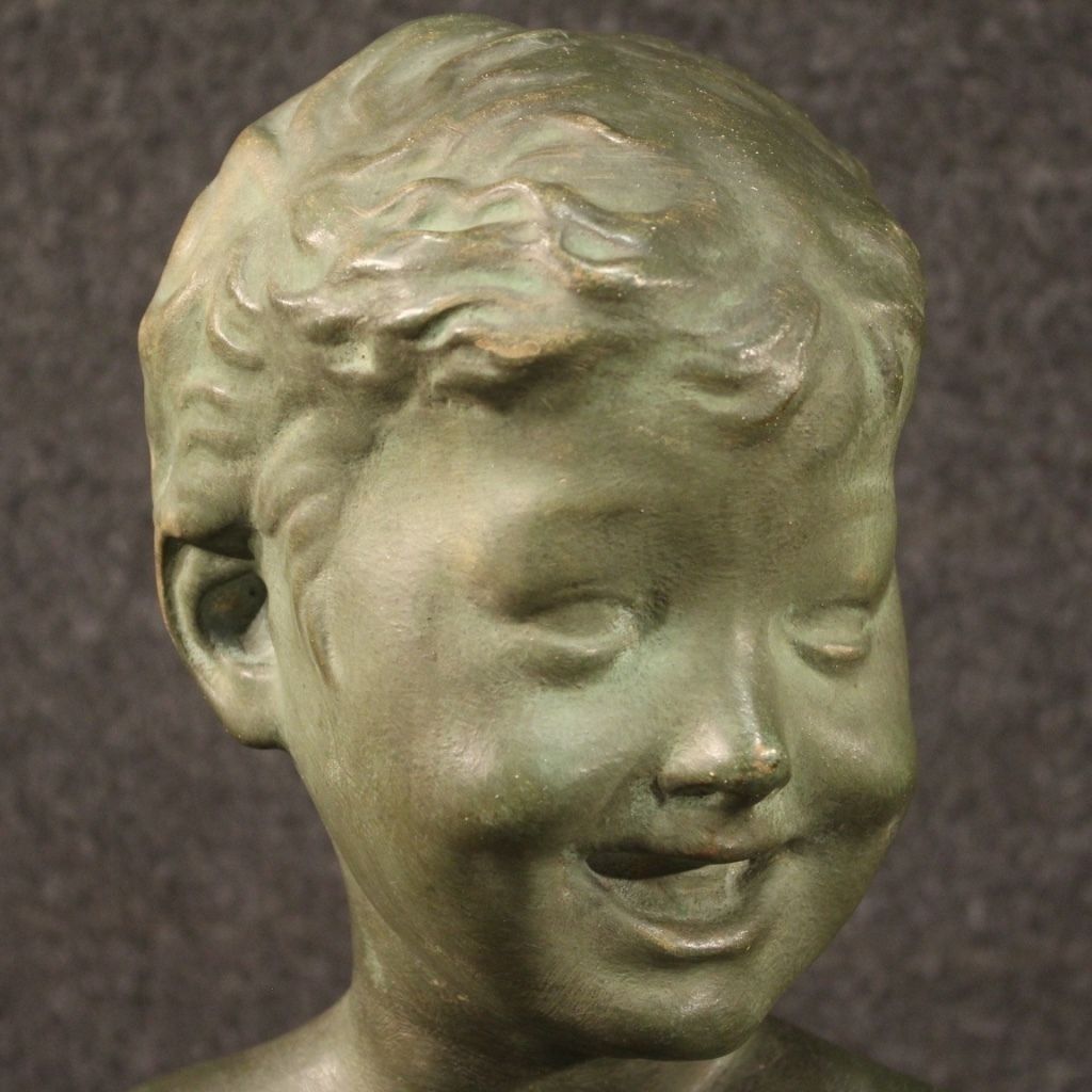 Italian Terracotta Sculpture Bust Of A Child photo for sale