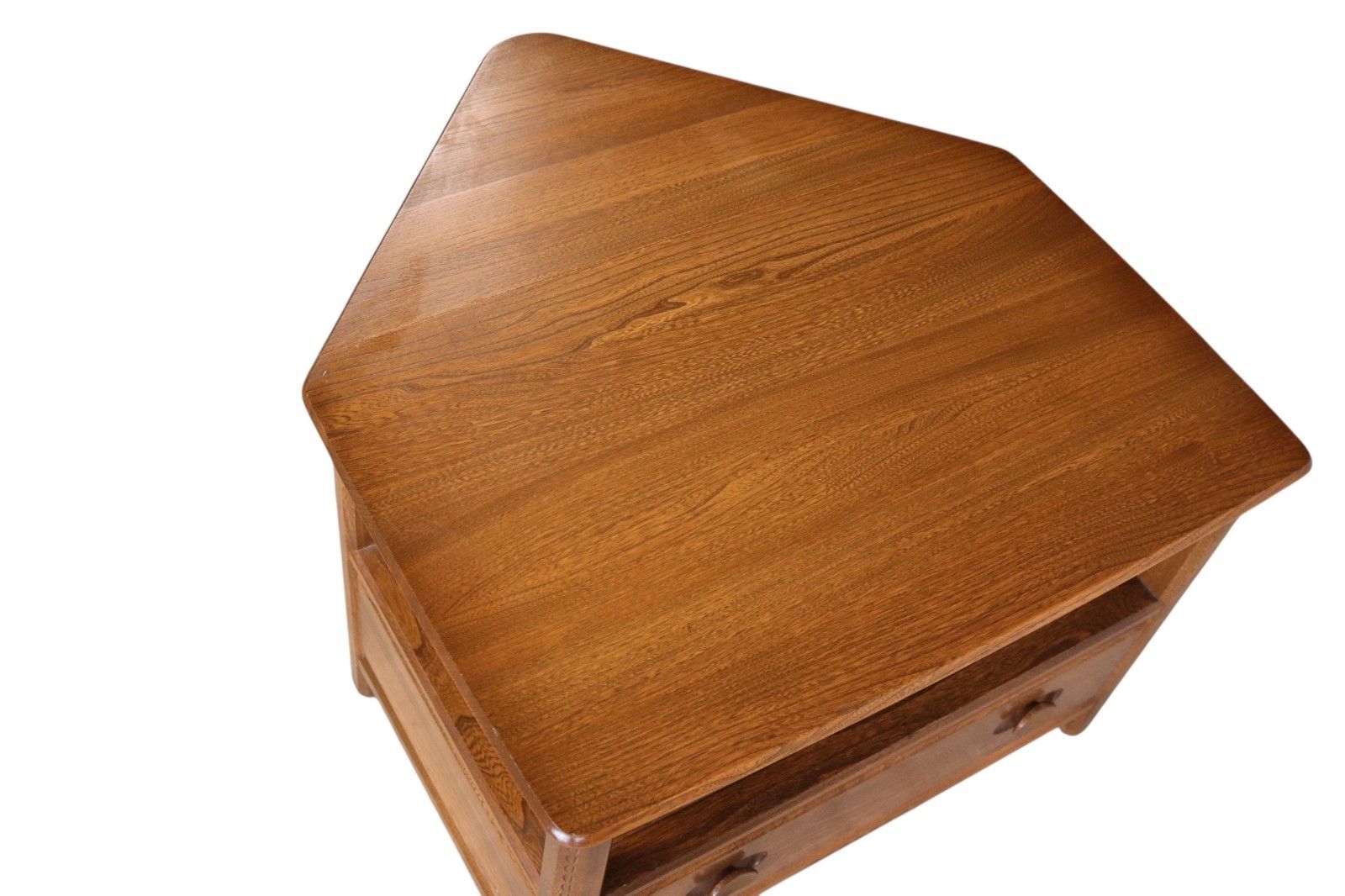 Vintage Ercol 'Golden Dawn' Drop Flap Corner Tv Stand Media Cabinet photo 325.0