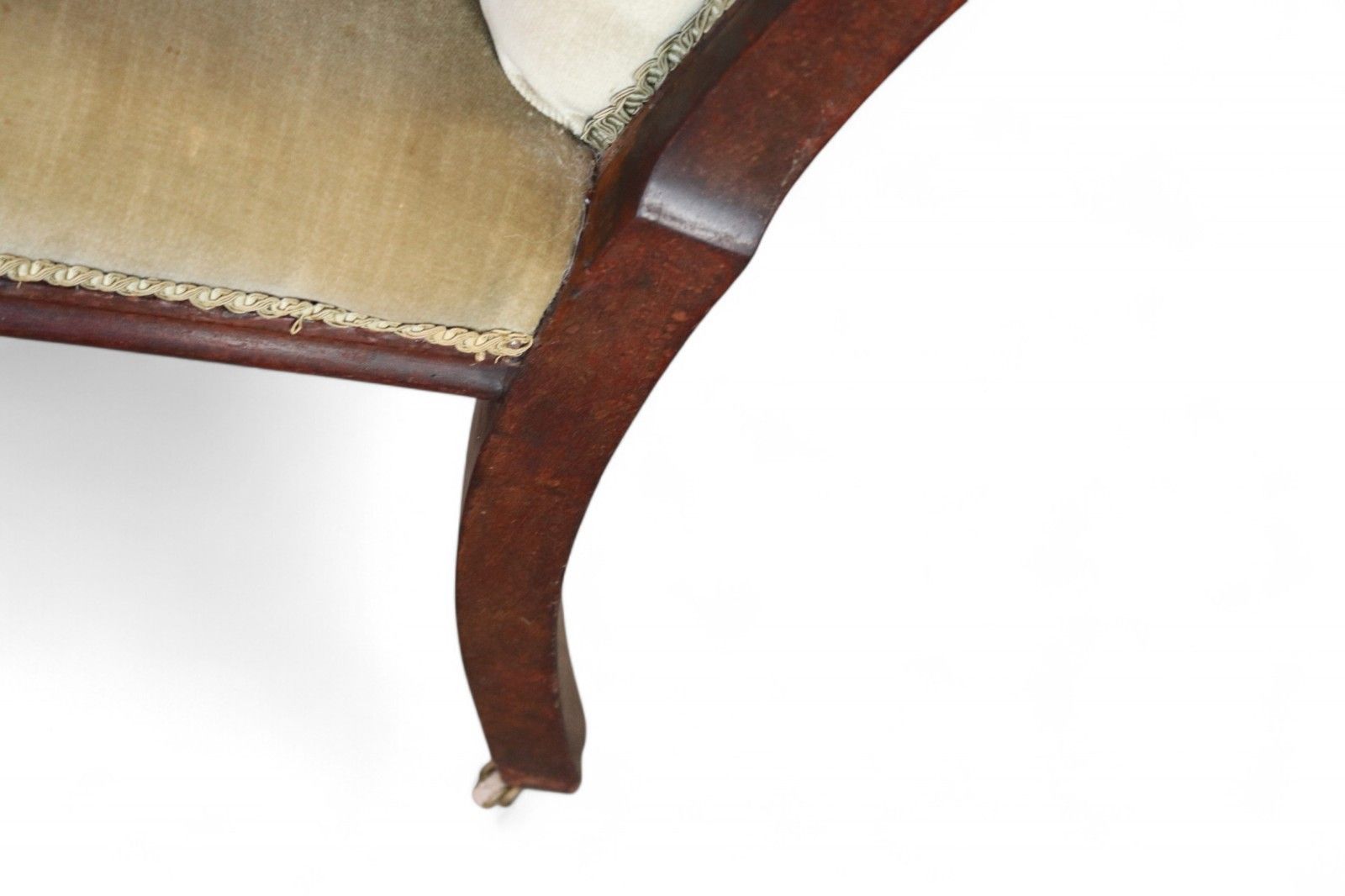 295.0 Antique Victorian Scroll Back Armchair  Mahogany Button Back Library Chair 19thc photo