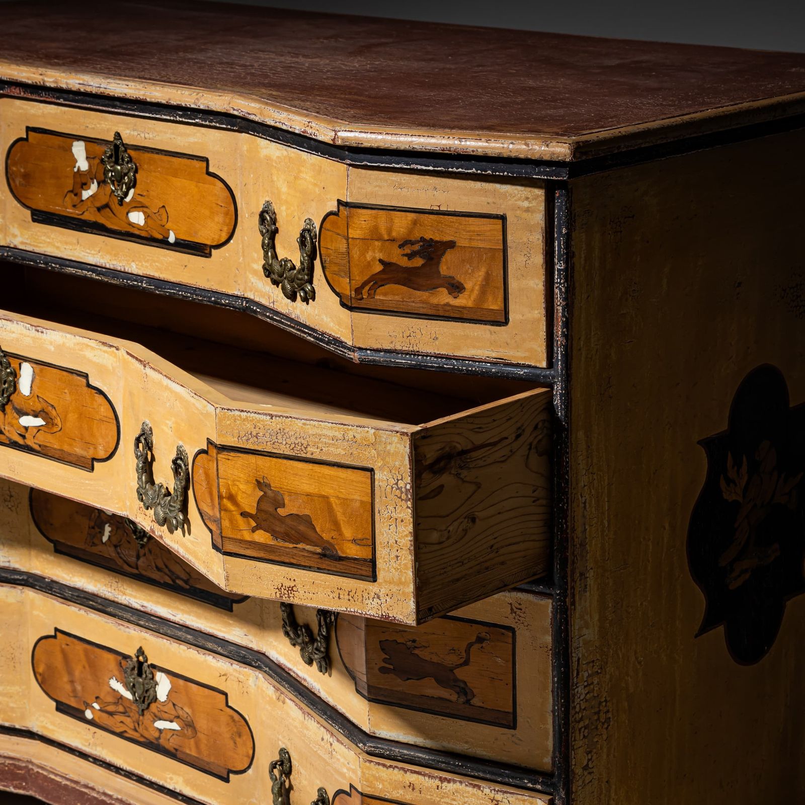 Painted Baroque Chest Of Drawers, Italy, Mid 18th Century photo 3335.0