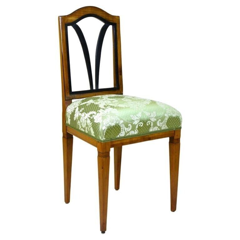 18th Century Cherrywood Side Chair   Newly Upholstered, Austria Ca. 1790