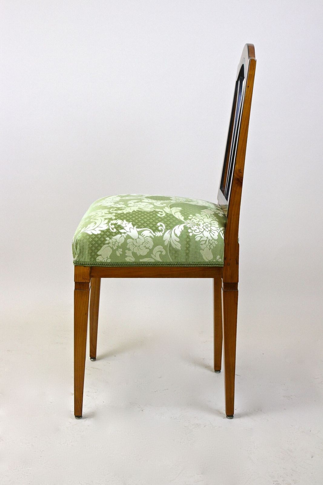 photo furniture 18th Century Cherrywood Side Chair   Newly Upholstered, Austria Ca. 1790
