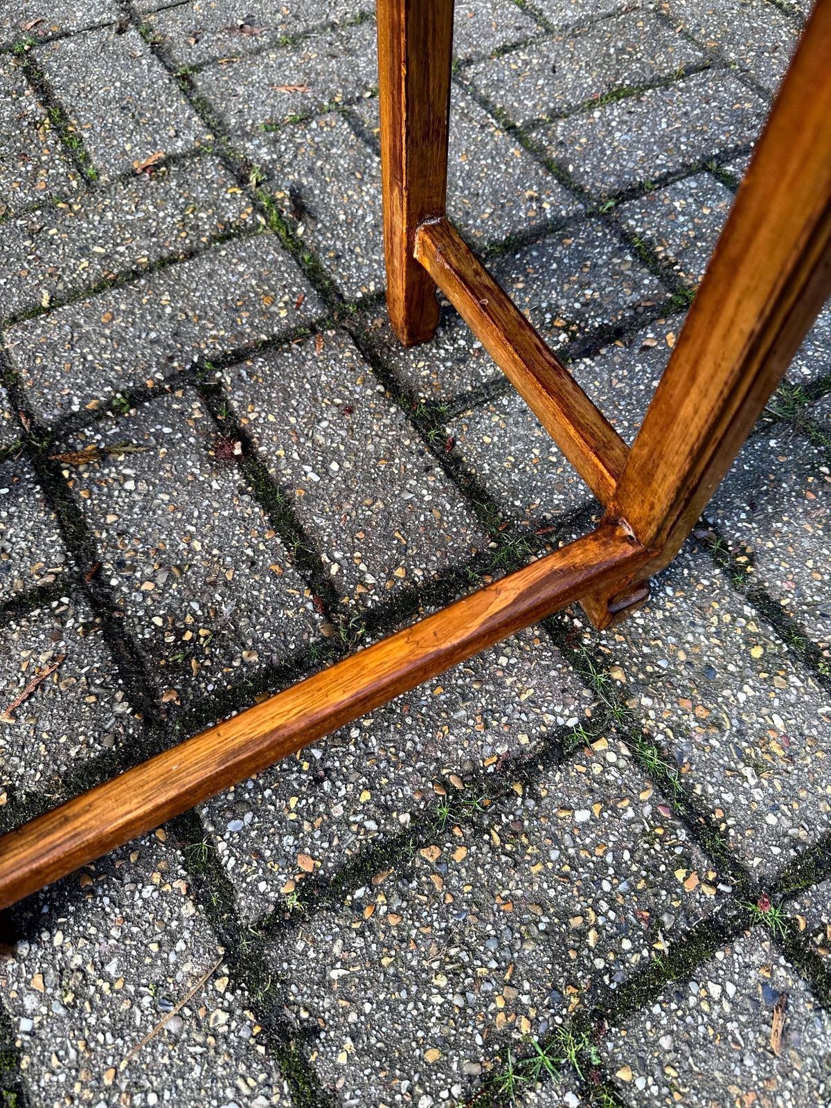 photo furniture Small Vintage Teak Side Table Oriental Style Nesting Table 1980s 1990s Hardwood Furniture 2