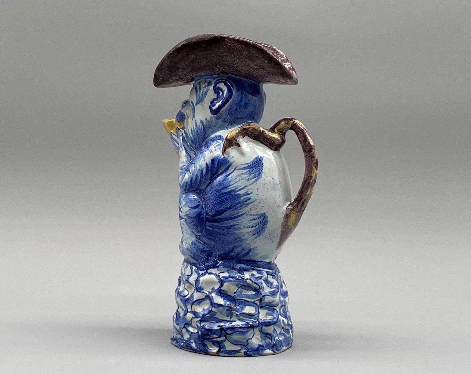 18thc Antique Dutch Delft Faience Monkey Toby Jug By: Pieter Verburg (1756 1789) photo buy