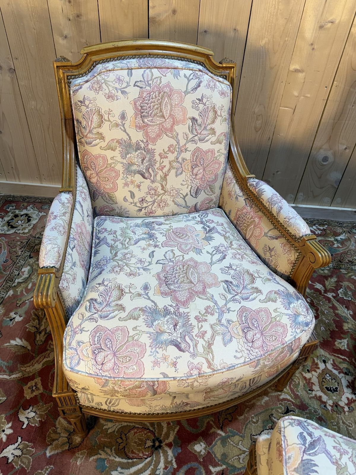 Paire De Fauteuils / Bergères Et Repose Pied De Style Louis XVI photo Furniture