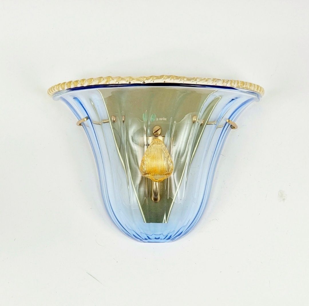 Pair Of La Murrina Murano Art Glass Wall Lamps, Murano, Italy, 1980s/1990s photo furniture