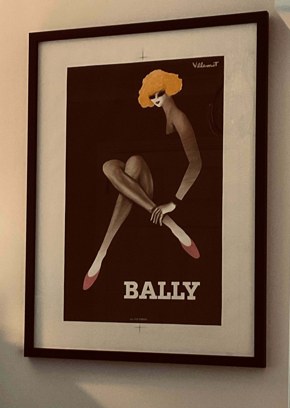 Bally Fashion Poster Very Rare Un Cropped In A1 Condition Framed